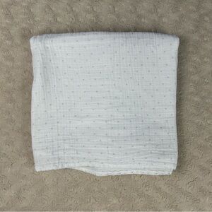 Chickpea Pink White Polka Dots Baby Swaddle Blanket Muslin Thin Cotton